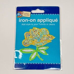 Crafters‎ Square Iron-on Appliqués Flower Sequins Sewing Crafts Embroidery Patch